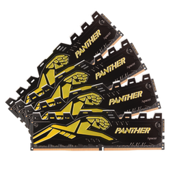 Apacer Panther Black-Gold 16GB (2x8GB) 3200Mhz CL16 DDR4 Gaming Ram (AH4U16G32C28Y7GAA-2) - Thumbnail