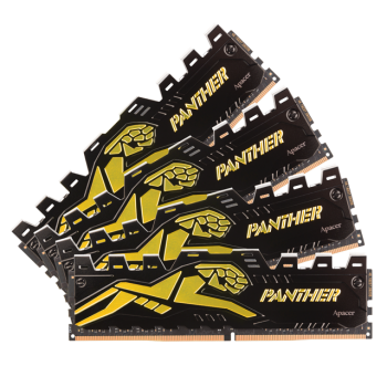 Apacer Panther Black-Gold 16GB (2x8GB) 3200Mhz CL16 DDR4 Gaming Ram (AH4U16G32C28Y7GAA-2)