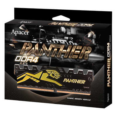 Apacer Panther Black-Gold 8GB (1x8GB) 3200MHz CL16 DDR4 Gaming Ram (AH4U08G32C28Y7GAA-1)