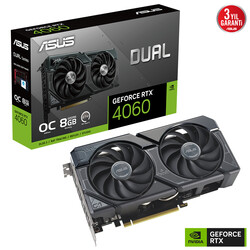 Asus - ASUS DUAL-RTX4060-O8G 8GB GDDR6 HDMI DP 128Bit