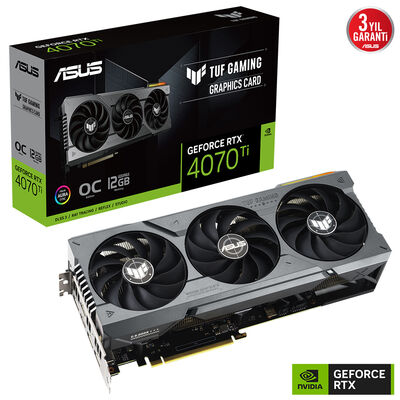 ASUS GEFORCE TUF-RTX4070TI-O12G-GAMING 12GB GDDR6X HDMI DP 192BİT