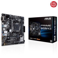 Asus - ASUSPRIME B450M-K II DDR4 4400 DVI VGA M2 AM4