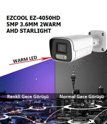 Ezcool - EZCOOL EZ-4050HD 5MP 3.6MM 2WARM AHD STARLIGHT