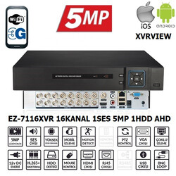 Ezcool - EZCOOL EZ-7116XVR 16CH 5MP KOAKSIYEL SES XVRVIEW