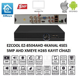 Ezcool - EZCOOL EZ-8504AHD 4KANAL 4SES 5MP 1HDD XMEYE XVR