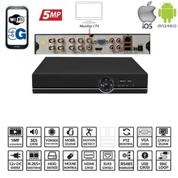 Ezcool - EZCOOL EZ-8508AHD 8KANAL 5MP 4SES 1HDD XMEYE XVR