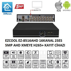 Ezcool - EZCOOL EZ-8516AHD 16KANAL 2SES 5MP 1HDD XMEYE XVR