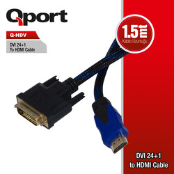 Qport - QPORT Q-HDV DVI TO HDMI 24+1 CONVERTER ÇEVİRİCİ