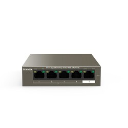 TENDA TEG1105P 5PORT GIGABIT 4PORT POE 63W SWITCH - Thumbnail