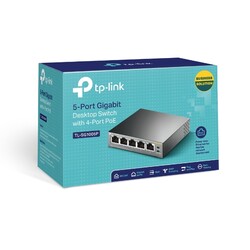 TP-LINK TL-SG1005P 5 PORT GIGABIT SWITCH+4P POE - Thumbnail